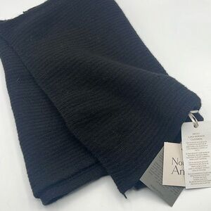 Black ribbed, cashmere blend shawl/wrap new with tags